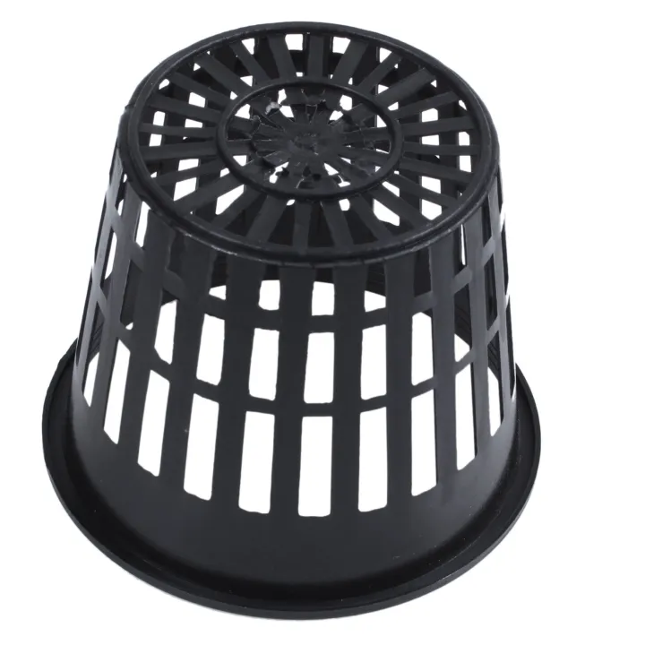 20pcs%203%20inch%20Heavy%20Duty%20Mesh%20Pot%20Net%20Cup%20Basket%20Hydroponic%20Aeroponic%20Planting%20Grow%20Clone%20Black%20-%20Image%202