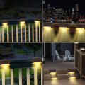 【Lejia】1/4/8/12/16pcs LED Solar Deck Path Stair Solar Garden Light Landscape Step Lights Balcony Fence Yard.