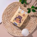 Cute Pink Bear Organ Card Bag PU Leather Wallet Cartoon Business Card Case Credit Card Holder Mini Coin Purse Zipper Clutch Bag N.W-6.