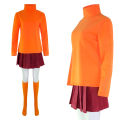 Scooby Doo Velma cosplay costume for Halloween role-playing.