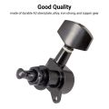 6pcs Sealed Guitar String Pegs Locking Tuners - black.
