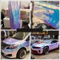 20/30/50CMx1.35M Holographic Blue/Purple/Green Rainbow Chrome Car Motorcycle Wrapping Body Film Sticker Sheets Vinyl Wrap. 