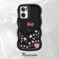 BILI for OnePlus Nord CE 2 5G Back Cover Cute Kitty Pattern Design Wavy Soft Silicone Mobile Phone Covers. 