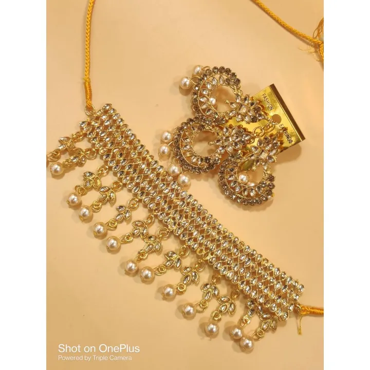 Stone choker Necklace set /choker set /jewellery set for women