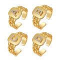Uni Ring Polishing Name Initials Shining Punk Women Men Ring.