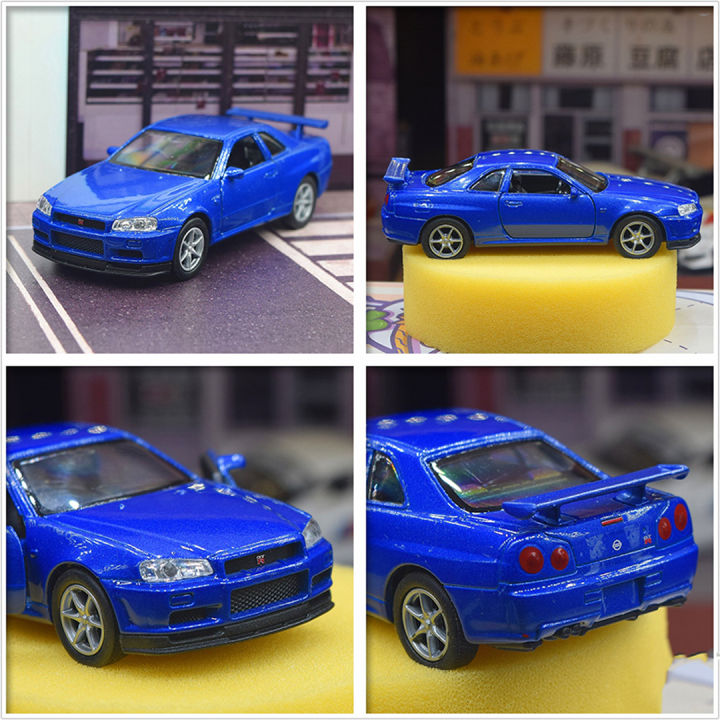 WELLY%201:36%20Nissan%20Skyline%20GT-R%20R34%20Die-Cast%20Vehicles%20Model%20Car%20Toys%20For%20Gift%20Collection%20-%20Image%209