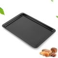 2Pcs Rectangular Non-Stick Bread Cake Baking Tray Black for Kitchen. 