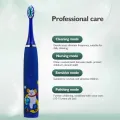 Children's Electric Toothbrush With 6PCS Replacement Brush Heads Ultrasonic Sonic Vibration Tooth Brush Oral Cleaning Tools. 