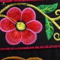 3pcs Women Handbag Embroidered Flower Canvas Shoulder Bag for Cell Wallet Purse. 
