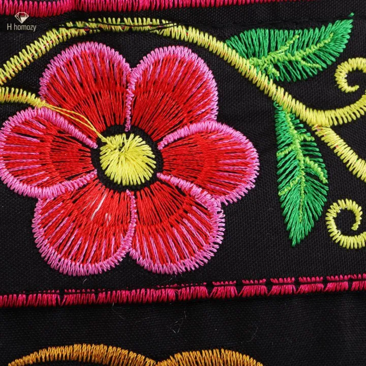 3pcs%20Women%20Handbag%20Embroidered%20Flower%20Canvas%20Shoulder%20Bag%20for%20Cell%20Wallet%20Purse%20-%20Image%202