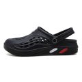 Cross-border couple beach shoes men's hole shoes one line sandals light and soft foreign trade king size 47-48-49 sandals.