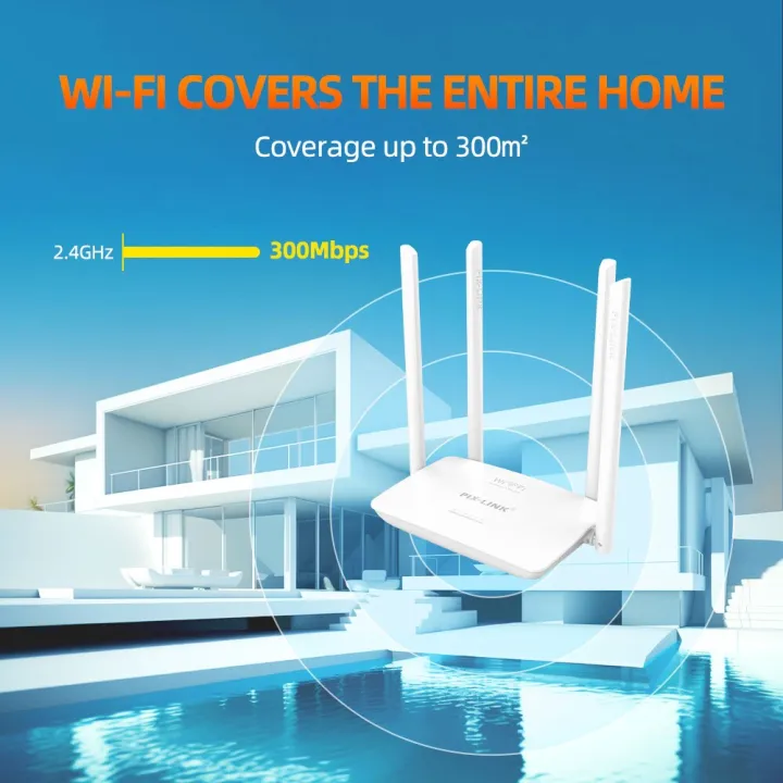 PIX-LINK%20WR08%20300Mbps%20Wireless%20Router%20802.11%20B%20/G/N%20With%204%20Extender%20Antenna%20WPS%202.4G%20Network%20High%20Speed%20Router%20For%20Home%20Office%20-%20Image%204