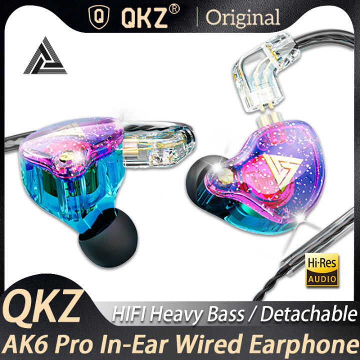 QKZ AK6 Pro EDX Pro In Ear Monitor Sport Noise Cancelling Headset 1DD Dynamic Wired Earphones HIFI Bass Earbuds ZST X