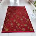 GOLD in RED- Floor Mat/ Area Rug - Small Size.