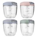 Hand Manual Blender Vegetable Cutter & Manual Meat Grinder - 6-Blade.