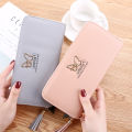 Ladies Clutch Long Wallets Simple Mobile Phone Bags Square Money Bag Multifunctional Zipper Card Holder for Women cartera mujer.
