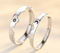 Sun/Moon Lover Couple Rings- Simple Couple Opening Ring -2pcs- Wedding Engagement Promise Valentine's Day Jewelry. 