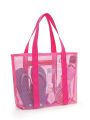 Pink Fashion Large Capacity Mesh Women'S Beach Bag Shoulder Bag Handbag.