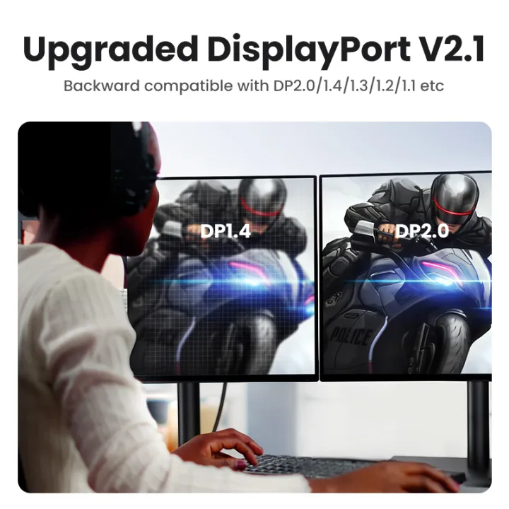 UGREEN%2016K%20Displayport%202.1%20Cable%20Nylon%20Braided%20Ultra%20High%20Speed%2080Gbps%20Gaming%20Monitor%20Cable%20DP%20to%20DP%20Support%203D%20HDR%20HDCP%20FreeSync%20G-Sync%20Laptop%20PC%20TV%20-%20Image%203