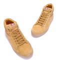 Woodland Men Solid Leather Mid-Top Sneakers - 3324119 Camel. 
