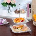 4 Set of 3 Tier Cake Plate Stand Handle Hardware, 2 Styles Tiered.