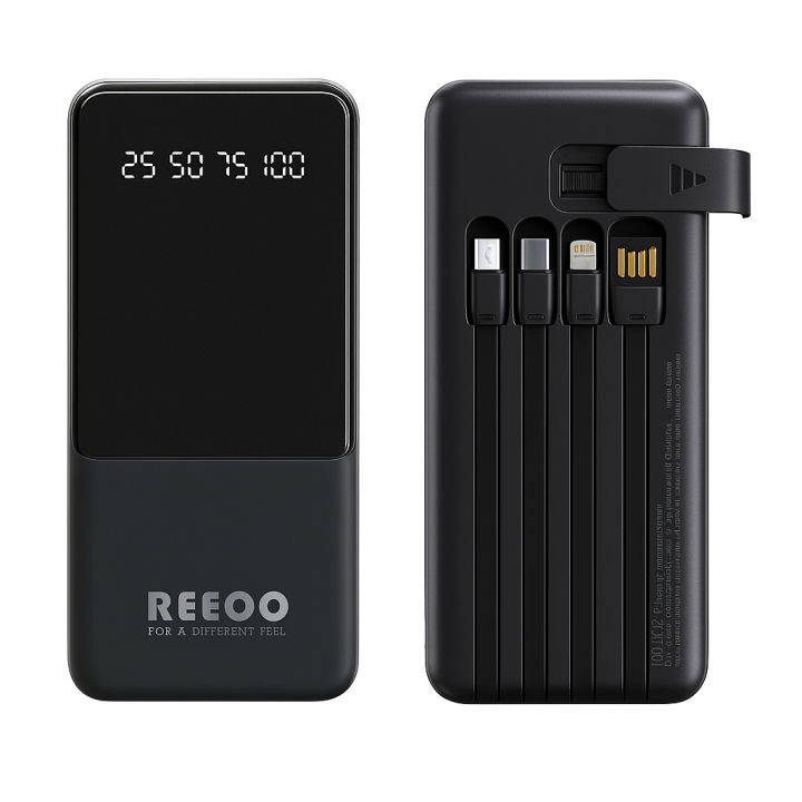 Reeoo Power Bank 10000mAh (With 4 Cable ) - RP-30