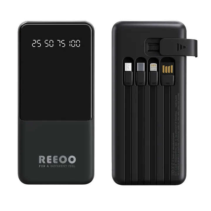 Reeoo Power Bank 10000mAh (With 4 Cable ) - RP-30