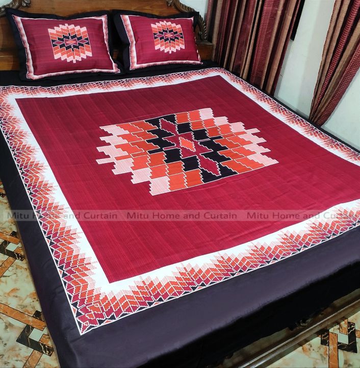 King%20Size%20Full%20Panel%20Bedsheet%20With%20Pillow%20Cover%20Chador%20Set%207.5%C3%978.5%20Feet%20Full%20Cotton%20Fabric%20%20Red%20,%20Blue%20,%20Pink%20,%20Green%20-%20Bed%20Sheet%20-%20bed%20sheet%20home%20tex%20-%20Image%202