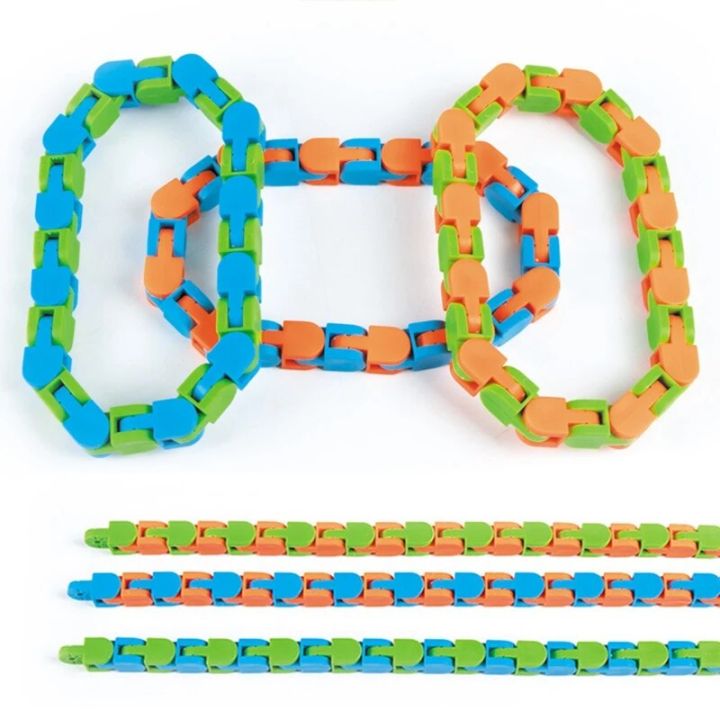 Chain Rope Toy 【Fanco Toy store】3PCS Wacky Tracks Knot Chain Stress Toy Squeezing ...