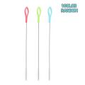 Random Color Lotus Root Hole De-mud Tool Stainless Steel Straw Brush Reusable Kitchen Cleaning Accessories Bottle Water Cup Cleaning Brush.