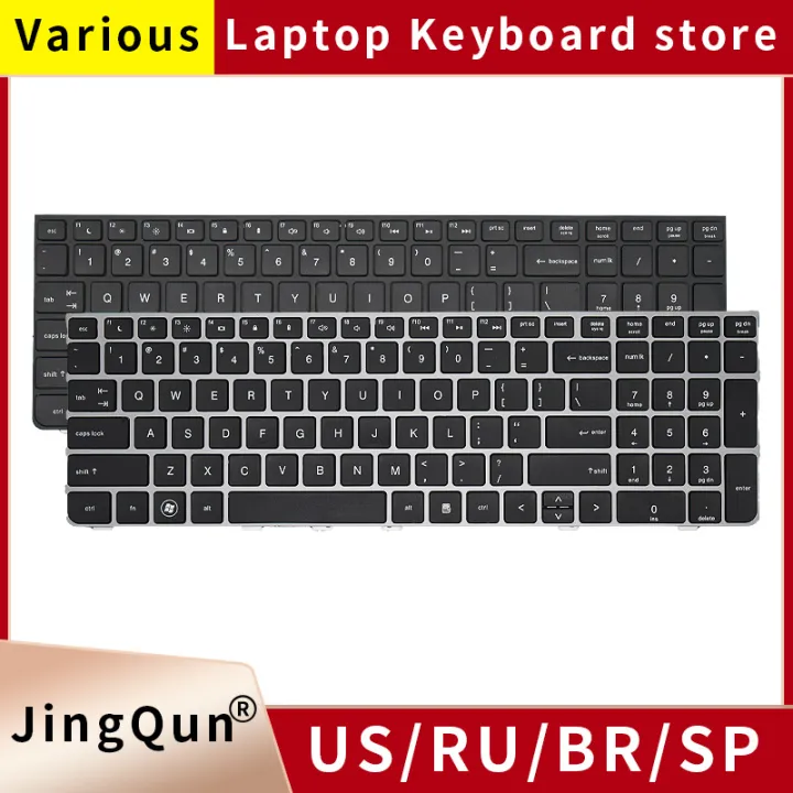 US Russian Laptop Keyboard For HP PROBOOK 4530 4530S 4730 4730S 4535S 4735s With Silver Black Frame Replace Notebook