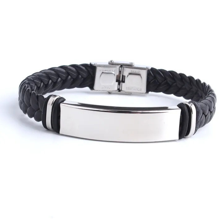Alien%20Punk%20SOS%20Custom%20logo%20Name%20Engrave%20Text%20Leather%20Bangle%20Bracelet%20customize%20Stainless%20Steel%20Bracelets%20For%20Women%20Men%20ID%20Bracelet%20-%20Image%203