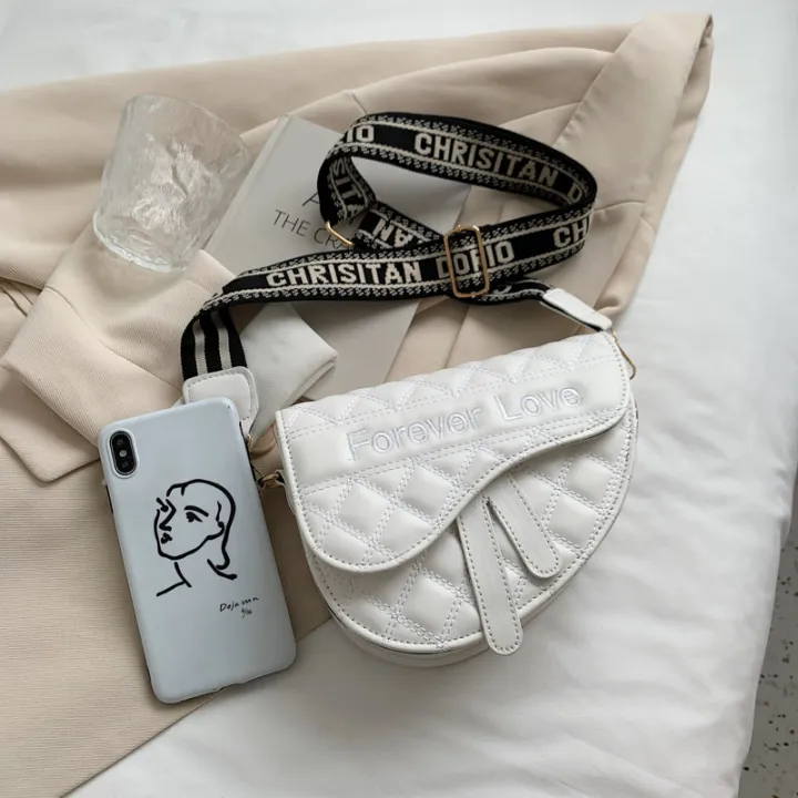 Autumn%20Small%20Bag%20Women's%20Bag%202024%20New%20Trendy%20Fashion%20Versatile%20Ins%20Lingge%20Crossbody%20Bag%20Autumn%20Single%20Shoulder%20Saddle%20Bag%20-%20Image%202