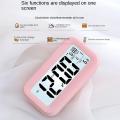 LED Display Time Alarm Clock Night Lights Thermoeter Lamp Snooze Rectangle Function Desk Clocks(Multicolor).
