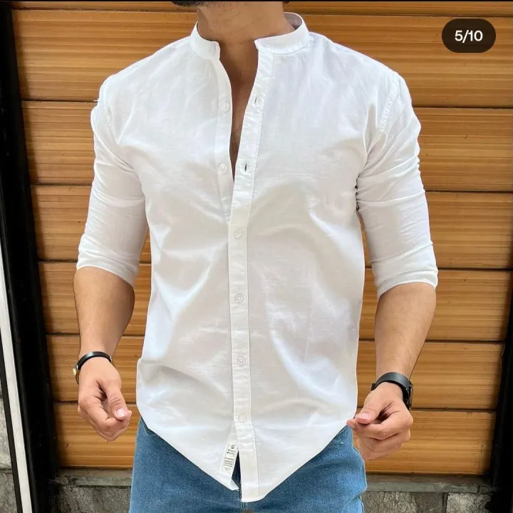New%20Stylish%20Trendy%20Cotton%20Oxford%20Long%20Sleeve%20Casual%20Shirt%20For%20Men%20-%20Image%203