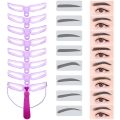 8pc/lot Eyebrow Stencil Reusable Eyebrow Shaper Brow Stamp Template Eyebrows Shape Set Eye Brow Makeup Tools and Accessories. 