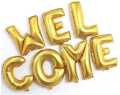 WELCOME Foil Balloon Set - 7 Piece Letter. 