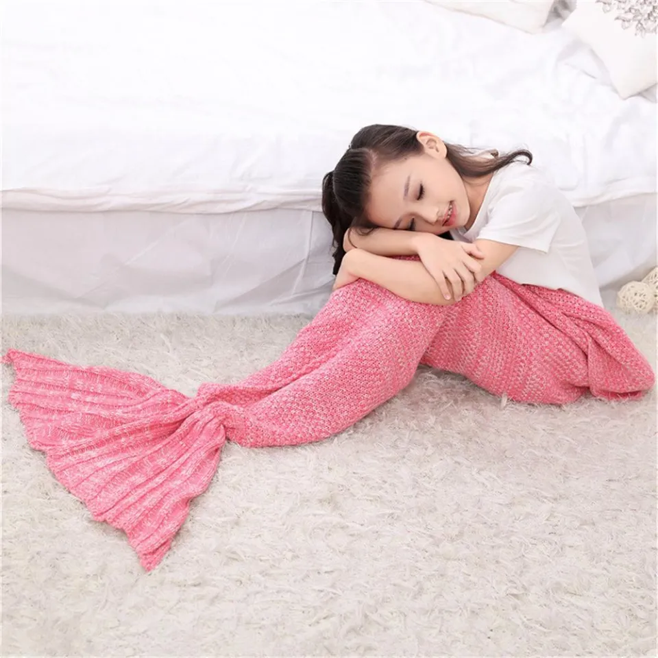 2023】 Kids Mermaid Blanket For Baby Girl Child Mermaid Tail