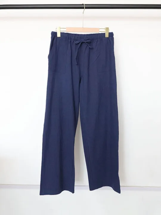 Women%20Cotton%20Linen%20Pants%20White%20Mid%20Waisted%20Loose%20Wide%20Leg%20Pant%20Summer%20Baggy%204XL%205XL%20Thin%20Soft%20for%20Girls%20Pants%20Female%20Trousers%20-%20Image%202