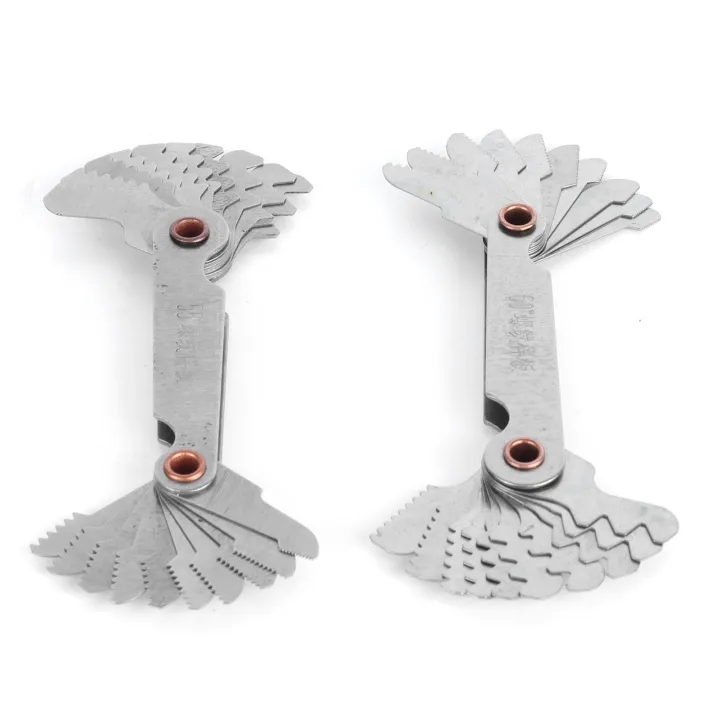 2Pcs%20Thread%20Gauge%2060%C2%B0%20Imperial%2055%C2%B0%2020%20Blades%20Screw%20Pitch%20Measuring%20NDE%20-%20Image%202