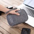Portable Travel Organizer Storage Bags for Data Cable, Mobile, Powerbank,  USB Gadgets, Wires Charger Power Battery Zipper. 