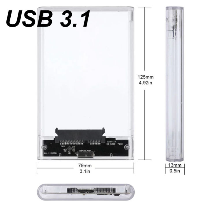 USB%20TYPE-C%202.0/3.0/3.1%20Transparent%20Tool%20Free%202.5%20Inch%20Gen2%2010/5Gbps%20SATA%20III%20External%20Hard%20Drive%20HDD%20Enclosure%20SSD%20Case%20Box%20UASP%20-%20Image%204