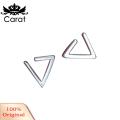 Carat Women Ear Studs Geometric Heart Double Pentagram Butterfly Triangle Girls Stud Earrings. 