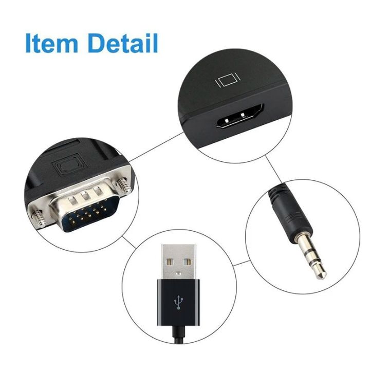 HDMI%20To%20VGA%20Male%20Output%201080P%20HD%20Audio%20TV%20AV%20HDTV%20Video%20Cable%20Converter%20Adapter%20-%20Image%205