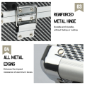 Carbon Fiber Tool Box Aluminum Tool Case Suitcase Equipment Hard Carry Bag Instrument Hard Case Portable Toolbox Easy to Use A.