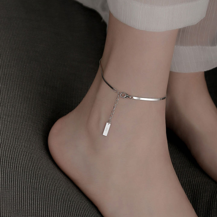 Charm%20Silver%20Stainless%20Steel%20Snake%20Chain%20Anklet%20For%20Women%20Jewelry%20Foot%20Chain%20Podazz%20-%20Image%202