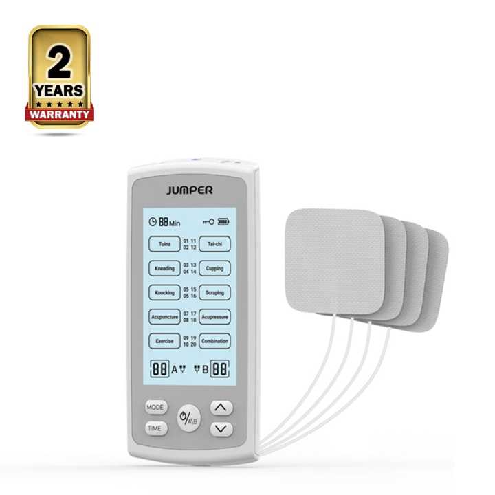 JUMPER (JPD-ES220) Rechargeable 20 Mode Electric Pulse TENS Therapy Massage Device | 2 Years Replacement Warranty by TRONZZ