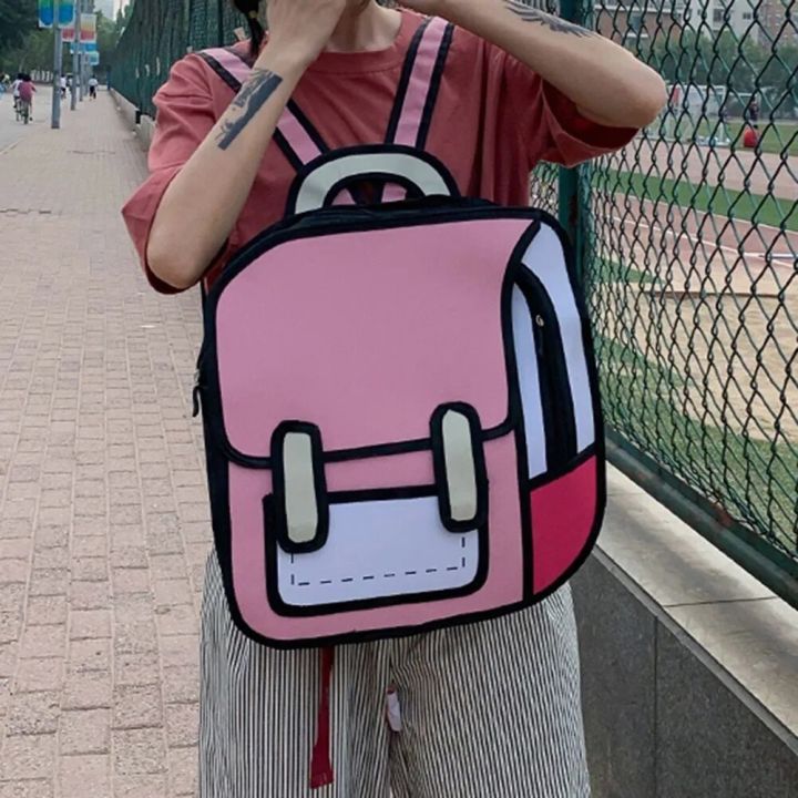Women%20Backpack%203D%20Jump%20Style%202D%20Drawing%20Cartoon%20Back%20Bag%20Comic%20Messenger%20Cute%20Student%20Backpack%20Bags%20Unisex%20Knapsack%20Bolos%20-%20Image%206