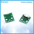Micro USB To DIP Adapter 5pin Female Connector Module Board Panel Female 5-Pin Pinboard B Type PCB 2.54 MM. 