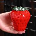Ceramic Tea Leaves Jar Tea Tins Containers Strawberry Shape Beans with Lid Creative Decoration Tea. 